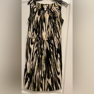 Emma & Michelle sleeveless black and green Sheath Dress
